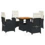 Set de muebles jardín 5 pzas con cojines ratán sintético negro de , Conjuntos de jardín - Ref: Foro24-3277314, Precio: 538,52...