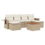 Set sofás de jardín 7 piezas y cojines ratán sintético beige de , Sofás modulares de exterior - Ref: Foro24-3224686, Precio: ...