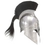 Replica of a Greek warrior helmet for live-action role-playing, made of silver-plated steel. by vidaXL, Collectible weapons -...