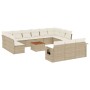 Set sofás de jardín 14 pzas con cojines ratán sintético beige de , Sofás modulares de exterior - Ref: Foro24-3224805, Precio:...