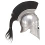 Replica of a Greek warrior helmet for live-action role-playing, made of silver-plated steel. by vidaXL, Collectible weapons -...