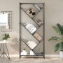 Sonoma engineered wood and gray metal shelving 79x30x180 cm by , Bookcases and shelves - Ref: Foro24-845434, Price: 101,49 €,...