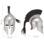 Replica of a Greek warrior helmet for live-action role-playing, made of silver-plated steel. by vidaXL, Collectible weapons -...