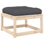 Garden stool with solid pine wood cushion by , Outdoor sofas - Ref: Foro24-844699, Price: 50,99 €, Discount: %