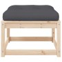 Garden stool with solid pine wood cushion by , Outdoor sofas - Ref: Foro24-844699, Price: 50,99 €, Discount: %