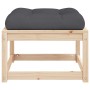 Garden stool with solid pine wood cushion by , Outdoor sofas - Ref: Foro24-844699, Price: 50,99 €, Discount: %