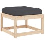 Garden stool with solid pine wood cushion by , Outdoor sofas - Ref: Foro24-844699, Price: 50,99 €, Discount: %