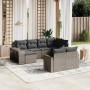 10-teiliges Gartensofa-Set mit grauen synthetischen Rattankissen von , Gartensets - Ref: Foro24-3228900, Preis: 593,01 €, Rab...