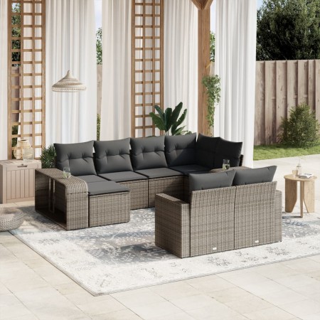 10-piece garden sofa set with gray synthetic rattan cushions by , Garden sets - Ref: Foro24-3228900, Price: 583,69 €, Discoun...