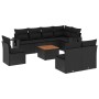 8-teiliges Gartensofa-Set und schwarze synthetische Rattankissen von , Gartensets - Ref: Foro24-3256930, Preis: 599,62 €, Rab...