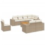 9-teiliges Gartensofa-Set mit beigen synthetischen Rattankissen von , Gartensets - Ref: Foro24-3257871, Preis: 751,99 €, Raba...