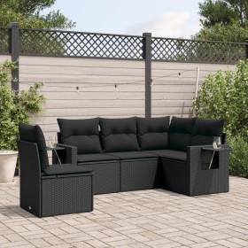 5-piece garden furniture set and black synthetic rattan cushions by , Garden sets - Ref: Foro24-3220164, Price: 340,63 €, Dis...