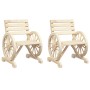 Garden chairs 2 pcs solid fir wood 58x58x78.5 cm by , Garden chairs - Ref: Foro24-365101, Price: 194,47 €, Discount: %