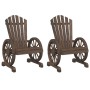 Adirondack garden armchairs 2 pcs solid fir wood by , Garden chairs - Ref: Foro24-365092, Price: 232,88 €, Discount: %