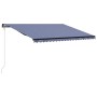 Blue and white automatic retractable awning 500x300 cm by , Awnings - Ref: Foro24-3055268, Price: 465,51 €, Discount: %