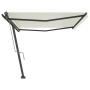 Cream automatic standing awning 500x300 cm by , Awnings - Ref: Foro24-3069787, Price: 601,52 €, Discount: %