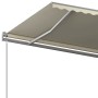 Toldo retráctil automático con postes crema 5x3 m de , Toldos - Ref: Foro24-3070187, Precio: 686,14 €, Descuento: %