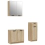 Set de muebles de baño 3 pzas madera contrachapada roble sonoma de , Muebles de baño - Ref: Foro24-3115870, Precio: 180,97 €,...