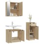 Set de muebles de baño 3 pzas madera contrachapada roble sonoma de , Muebles de baño - Ref: Foro24-3115870, Precio: 180,97 €,...