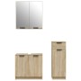 Set de muebles de baño 3 pzas madera contrachapada roble sonoma de , Muebles de baño - Ref: Foro24-3115870, Precio: 180,97 €,...