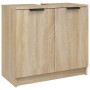 Set de muebles de baño 3 pzas madera contrachapada roble sonoma de , Muebles de baño - Ref: Foro24-3115870, Precio: 180,97 €,...