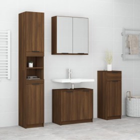 Badezimmermöbel-Set 4-teilig aus eichenbraunem Sperrholz von , Badezimmermöbel - Ref: Foro24-3115891, Preis: 264,18 €, Rabatt: %