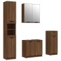 Set de muebles de baño 4 pzas madera contrachapada marrón roble de , Muebles de baño - Ref: Foro24-3115891, Precio: 259,16 €,...