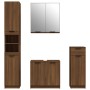 Set de muebles de baño 4 pzas madera contrachapada marrón roble de , Muebles de baño - Ref: Foro24-3115891, Precio: 259,16 €,...