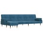 L-förmiges Schlafsofa aus blauem Samt, 271 x 140 x 70 cm von , Sofas - Ref: Foro24-3157220, Preis: 421,99 €, Rabatt: %