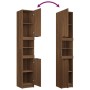 Set de muebles de baño 4 pzas madera contrachapada marrón roble de , Muebles de baño - Ref: Foro24-3115891, Precio: 259,16 €,...