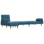 L-förmiges Schlafsofa aus blauem Samt, 271 x 140 x 70 cm von , Sofas - Ref: Foro24-3157220, Preis: 421,99 €, Rabatt: %