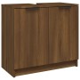 Set de muebles de baño 4 pzas madera contrachapada marrón roble de , Muebles de baño - Ref: Foro24-3115891, Precio: 268,74 €,...