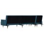 L-förmiges Schlafsofa aus blauem Samt, 271 x 140 x 70 cm von , Sofas - Ref: Foro24-3157220, Preis: 421,99 €, Rabatt: %