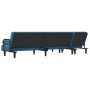 L-förmiges Schlafsofa aus blauem Samt, 260 x 140 x 70 cm von , Sofas - Ref: Foro24-3157241, Preis: 376,02 €, Rabatt: %