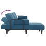 L-shaped sofa bed blue velvet 260x140x70 cm by , Sofas - Ref: Foro24-3157241, Price: 374,99 €, Discount: %