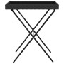 Black synthetic rattan folding tray table 65x40x75 cm by , Garden tables - Ref: Foro24-365127, Price: 45,56 €, Discount: %