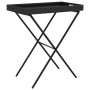 Black synthetic rattan folding tray table 65x40x75 cm by , Garden tables - Ref: Foro24-365127, Price: 45,56 €, Discount: %