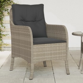 Gartensessel mit Kissen 2 Stück graues synthetisches Rattan von , Gartenstühle - Ref: Foro24-365150, Preis: 200,99 €, Rabatt: %