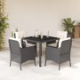 5-piece garden furniture set with black synthetic rattan cushions by , Garden sets - Ref: Foro24-3211843, Price: 432,50 €, Di...