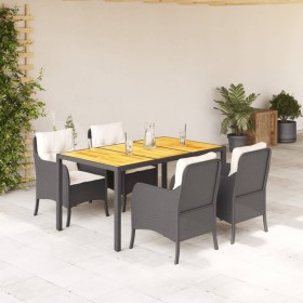 5-teiliges Gartenmöbel-Set mit schwarzen synthetischen Rattankissen von , Gartensets - Ref: Foro24-3211862, Preis: 514,99 €, ...