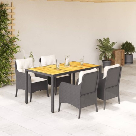 5-piece garden furniture set with black synthetic rattan cushions by , Garden sets - Ref: Foro24-3211862, Price: 515,59 €, Di...