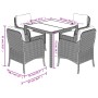 Set comedor de jardín 5 piezas con cojines ratán sintético gris de , Conjuntos de jardín - Ref: Foro24-3211855, Precio: 504,2...