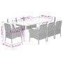 Set de comedor de jardín 9 pzas y cojines ratán sintético negro de , Conjuntos de jardín - Ref: Foro24-3211919, Precio: 895,2...