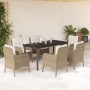 7-piece garden dining set with beige synthetic rattan cushions by , Garden sets - Ref: Foro24-3211973, Price: 812,79 €, Disco...