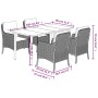 Garden dining set 5 pieces with light gray synthetic rattan cushions by , Garden sets - Ref: Foro24-3212000, Price: 585,02 €,...