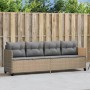 Lounger with beige synthetic rattan cushions by , Loungers - Ref: Foro24-368329, Price: 208,43 €, Discount: %