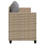 Lounger with beige synthetic rattan cushions by , Loungers - Ref: Foro24-368329, Price: 208,43 €, Discount: %