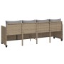 Lounger with beige synthetic rattan cushions by , Loungers - Ref: Foro24-368329, Price: 208,43 €, Discount: %