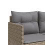 Lounger with beige synthetic rattan cushions by , Loungers - Ref: Foro24-368329, Price: 208,43 €, Discount: %