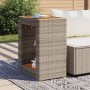 Garden side table with gray PE rattan wood top, measuring 60x40x75 cm. by , Garden tables - Ref: Foro24-366304, Price: 83,80 ...